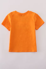 Load image into Gallery viewer, Orange Halloween pumpkin ghost embroidery top
