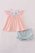 Load image into Gallery viewer, Pink embroidery bloomer set
