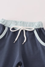 Load image into Gallery viewer, Blue embroidery pants set

