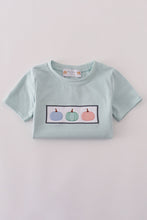 Load image into Gallery viewer, Blue embroidery pants set
