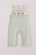 Load image into Gallery viewer, Sage turkey embroidery gingham jonjon
