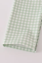Load image into Gallery viewer, Sage turkey embroidery gingham jonjon
