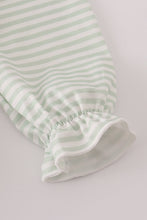 Load image into Gallery viewer, Sage turkey applique stripe ruffle bubble
