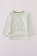 Load image into Gallery viewer, Sage turkey applique stripe top
