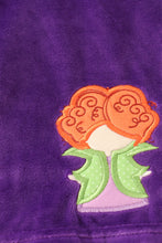 Load image into Gallery viewer, Purple Halloween witch applique velvet bloomer set
