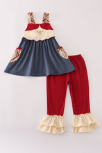 Load image into Gallery viewer, Wheat embridery ruffle pants set
