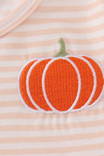 Load image into Gallery viewer, Pumpkin embroidery stripe dress
