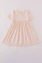 Load image into Gallery viewer, Pumpkin embroidery stripe dress

