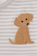 Load image into Gallery viewer, Puppy embroidery stripe dress

