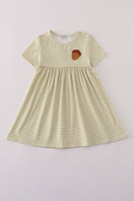 Load image into Gallery viewer, Pinecone embroidery stripe dress
