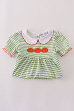 Load image into Gallery viewer, Green stripe embroidery dress
