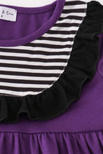 Load image into Gallery viewer, Purple halloween witch applique dress

