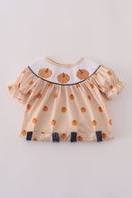 Load image into Gallery viewer, Khaki embroidery smocked romper
