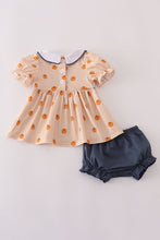 Load image into Gallery viewer, Khaki embroidery smocked bloomer set

