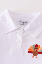 Load image into Gallery viewer, Sage turkey embroidery gingham boy pants set
