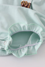 Load image into Gallery viewer, Blue boots embroidery ruffle bubble
