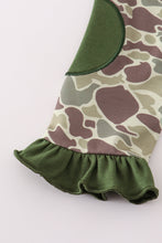 Load image into Gallery viewer, Camouflage print ruffle pants set
