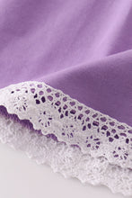 Load image into Gallery viewer, Purple spider embroidery ruffle dress

