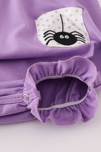 Load image into Gallery viewer, Purple spider embroidery ruffle bubble

