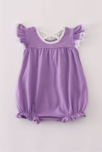 Load image into Gallery viewer, Purple spider embroidery ruffle bubble
