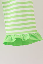 Load image into Gallery viewer, Green grinch embroidery ruffle pajamas set
