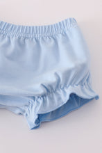 Load image into Gallery viewer, Pink princess castle embroidery gingham bloomer set
