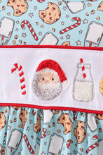 Load image into Gallery viewer, Santa claus cookie french knot ruffle dress

