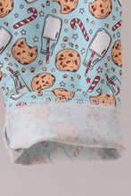 Load image into Gallery viewer, Red Santa claus cookie french knot pants set
