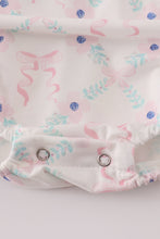 Load image into Gallery viewer, Pink floral bow print ruffle bubble
