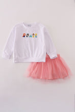 Load image into Gallery viewer, Pink princess embroidery tutu skorts set
