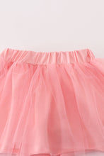 Load image into Gallery viewer, Pink princess embroidery tutu skorts set
