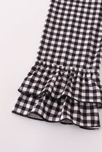 Load image into Gallery viewer, Orange halloween bluey french knot ruffle pants set
