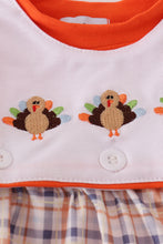 Load image into Gallery viewer, Orange turkey embroidery bubble set
