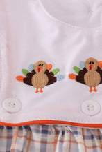 Load image into Gallery viewer, Orange turkey embroidery bubble set
