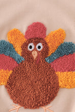 Load image into Gallery viewer, Beige turkey french knot ruffle top
