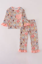 Load image into Gallery viewer, Princess floral print pajamas set
