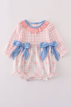 Load image into Gallery viewer, Pink floral print ruffle bow bubble
