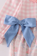 Load image into Gallery viewer, Pink floral print ruffle bow bubble
