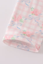 Load image into Gallery viewer, Pink floral print ruffle dress
