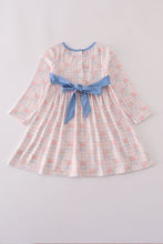 Load image into Gallery viewer, Pink floral print ruffle dress
