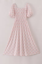 Load image into Gallery viewer, Pink floral print mom dress
