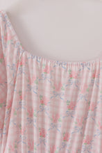 Load image into Gallery viewer, Pink floral print mom dress
