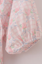 Load image into Gallery viewer, Pink floral print mom dress
