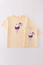 Load image into Gallery viewer, Ice cream flag sequin mom&amp;me top
