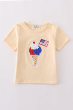 Load image into Gallery viewer, Ice cream flag sequin mom&amp;me top
