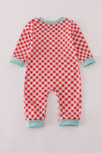 Load image into Gallery viewer, Red farm smocked romper
