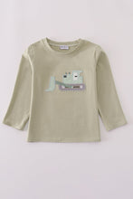 Load image into Gallery viewer, Cream excavator applique top
