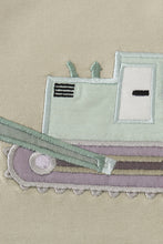 Load image into Gallery viewer, Cream excavator applique top
