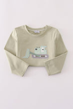 Load image into Gallery viewer, Cream excavator applique top
