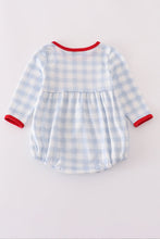 Load image into Gallery viewer, Blue farm embroidery plaid bubble
